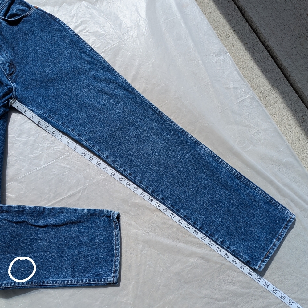 USA Vintage Wrangler Bareback Jeans High Rise Straight Leg Wedgie Western Rodeo - Picture 11 of 17